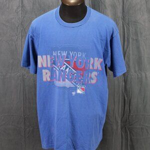New York Rangers Shrt (vTG) - Logo with Block Script - Men's XL